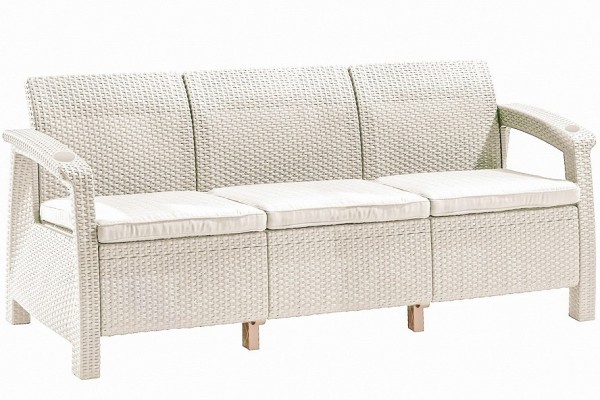 Трёхместный диван  Yalta Sofa 3 Seat белый купить в Выборге