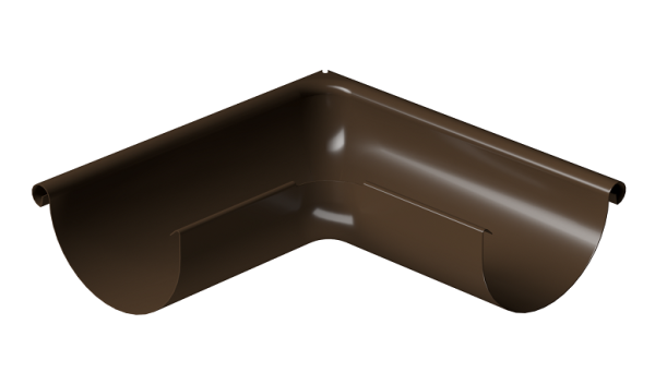 Угол внешний 90° D125 Döcke STAL PREMIUM Каштан, (RAL 8017) купить в Выборге