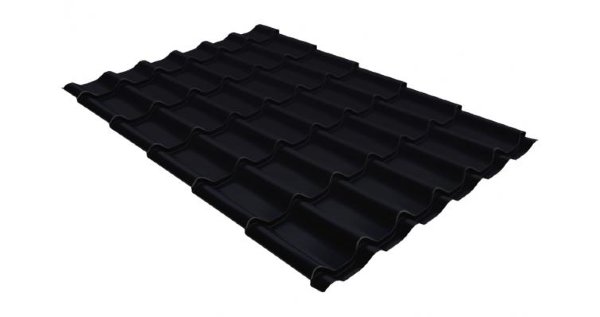 Металлочерепица классик GL 0,5 Velur20 RAL 9005 черный купить в Выборге