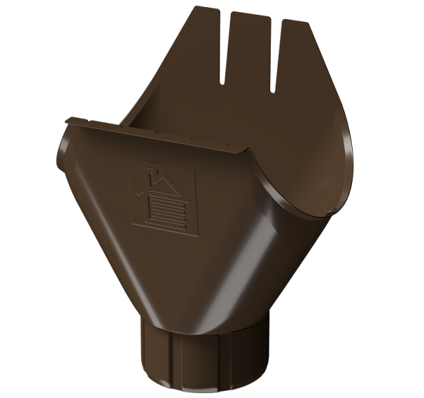 Воронка желоба D125 Döcke STAL PREMIUM Каштан, (RAL 8017) купить в Выборге