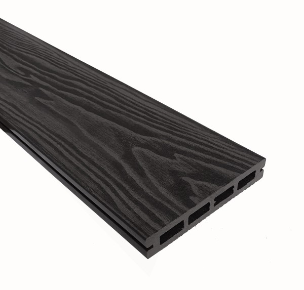 Террасная доска из ДПК Terrapol Смарт 3D Пустотелая с пазом Черное дерево купить в Выборге