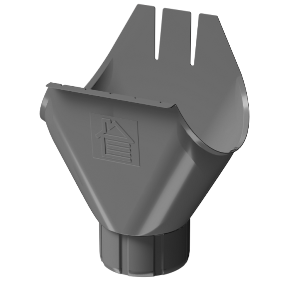 Воронка желоба D125 Döcke STAL PREMIUM Графит, (RAL 7024) купить в Выборге