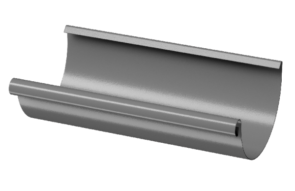 Желоб полукруглый D125 3 м Döcke STAL PREMIUM Графит, (RAL 7024) купить в Выборге
