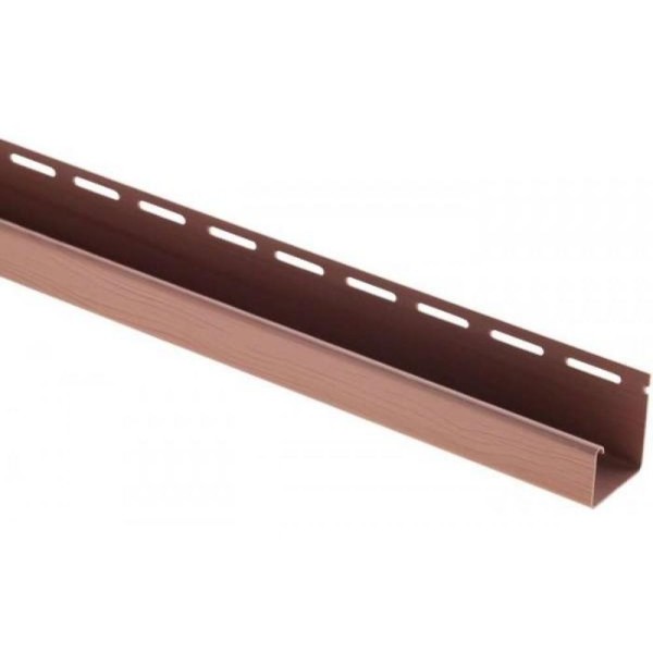 J-профиль Люкс Крашенный, T-15, ВН, Красно-коричневый купить в Выборге