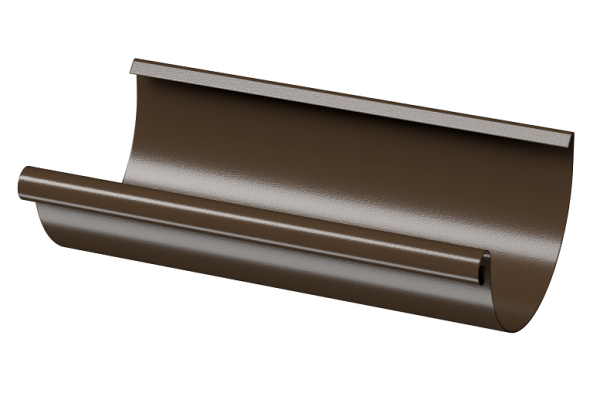 Желоб полукруглый D125 3 м Döcke STAL PREMIUM Каштан, (RAL 8017) купить в Выборге