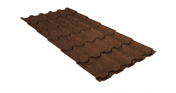 Металлочерепица квинта плюс GL 0,5 Safari Twincolor Brown купить в Выборге