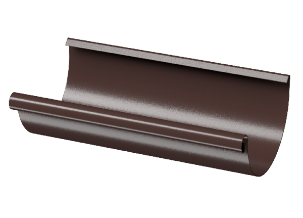 Желоб полукруглый D125 3 м Döcke STAL PREMIUM Шоколад, (RAL 8019) купить в Выборге