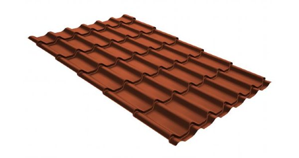 Металлочерепица классик GL 0,5 GreenCoat Pural RR 750 кирпично-красный (RAL 8004 терракота) купить в Выборге