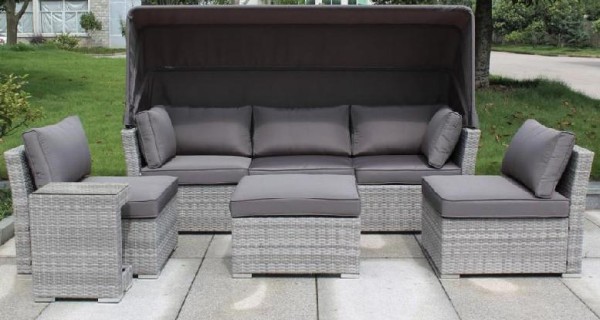 Диван-Трансформер AFINA плетеный из иск. ротанга AFM-320G Grey купить в Выборге