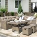 Комплект мебели AFINA плетеной из иск. ротанга AFM-307B Beige купить в Выборге