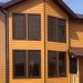 Фиброцементный сайдинг Latonit Красное дерево (RAL 8001/8008) купить в Выборге