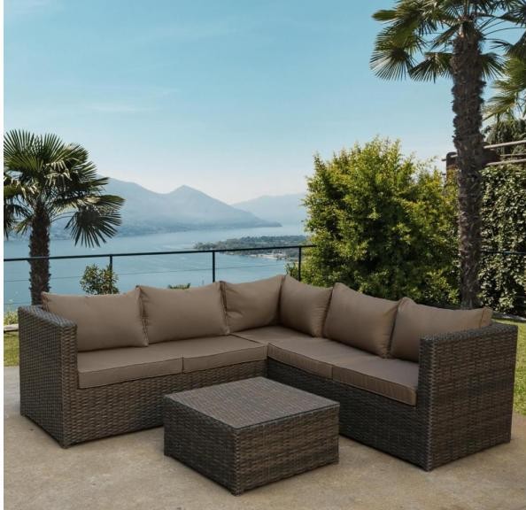 Комплект мебели AFINA плетеной из иск. ротанга YR825A Brown/Beige купить в Выборге