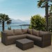 Комплект мебели AFINA плетеной из иск. ротанга YR825A Brown/Beige купить в Выборге