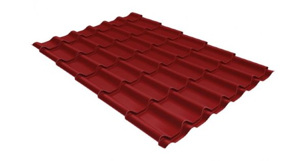 Металлочерепица классик 0,5 Satin RAL 3011 коричнево-красный купить в Выборге