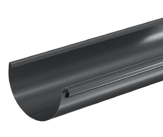 Водосток Aquasistem, система 150/100 - Водосточный желоб 3.00м RAL 7024 Тёмно-серый купить в Выборге