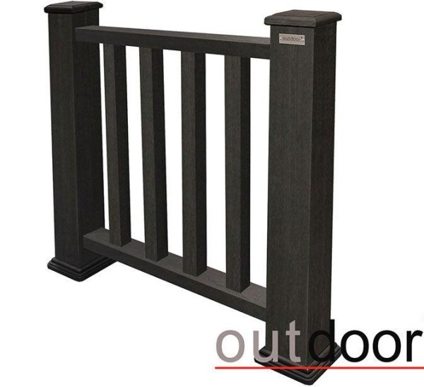 Ограждение из ДПК Outdoor Классик 3D STORM чёрный купить в Выборге