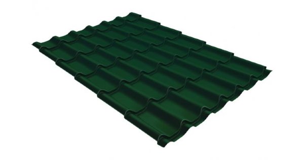 Металлочерепица классик 0,5 Satin RAL 6005 зеленый мох купить в Выборге