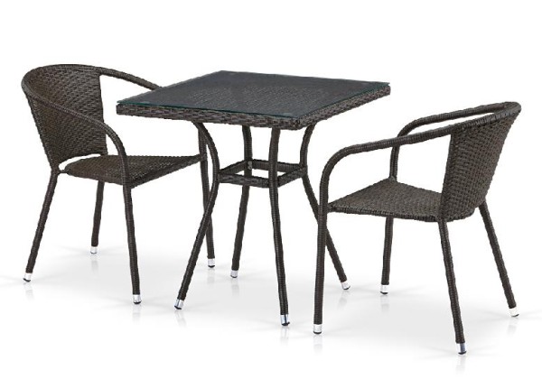 Комплект плетеной мебели AFINA из иск. ротанга T282BNT/Y137C-W53 Brown 2Pcs купить в Выборге