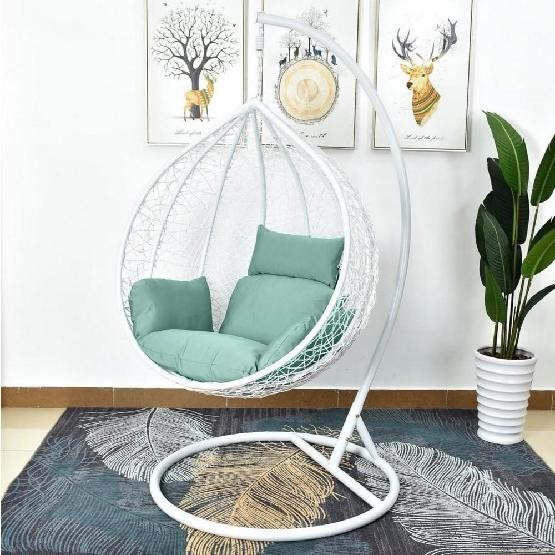 Кресло Подвесное из искусственного ротанга AFM-168A-L White/Green купить в Выборге