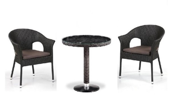 Комплект плетеной мебели AFINA из иск. ротанга T601/Y79A-W53 Brown 2Pcs купить в Выборге