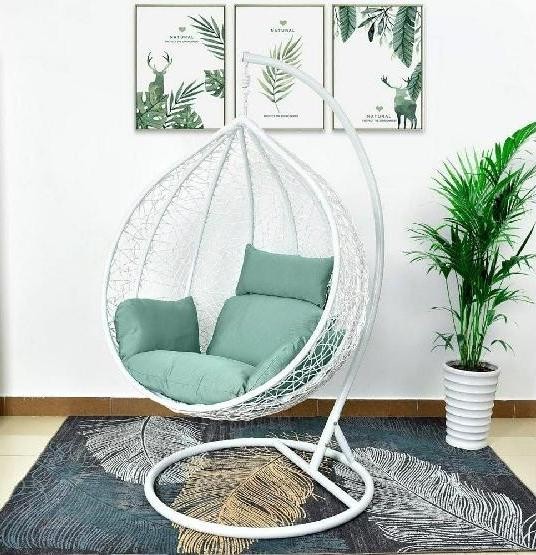 Кресло Подвесное из искусственного ротанга AFM-168A-XL White/Green купить в Выборге