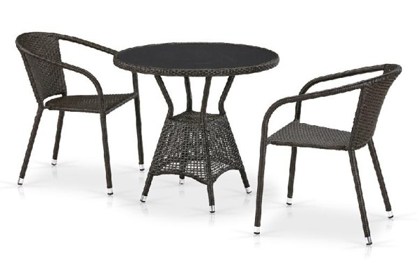 Комплект плетеной мебели AFINA из иск. ротанга T707ANS/Y137C-W53 Brown 2Pcs купить в Выборге