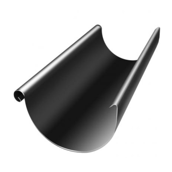 Водосток Grand Line 125x90 – Желоб 3м RAL 9005 купить в Выборге