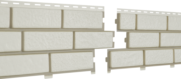 Фасадная панель Ю-Пласт Стоун Хаус Кирпич с декорированным швом Белый купить в Выборге