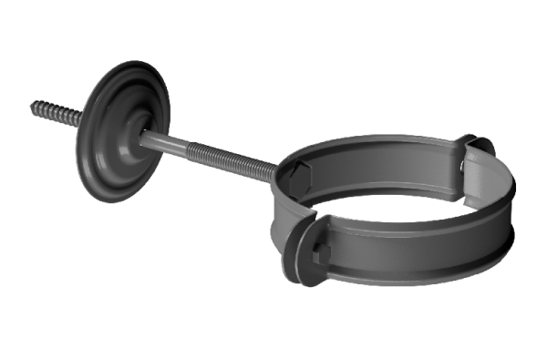 Хомут трубы D90 Döcke STAL PREMIUM Графит, (RAL 7024) купить в Выборге
