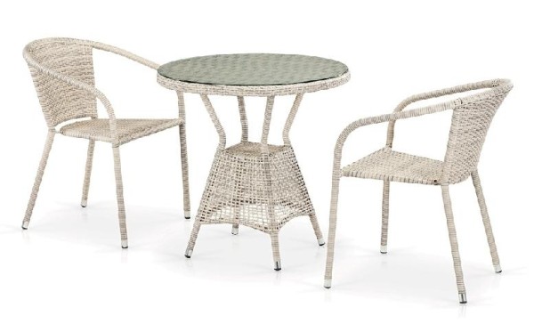 Комплект плетеной мебели AFINA из иск. ротанга T705ANT/Y137C-W85 Latte 2Pcs купить в Выборге