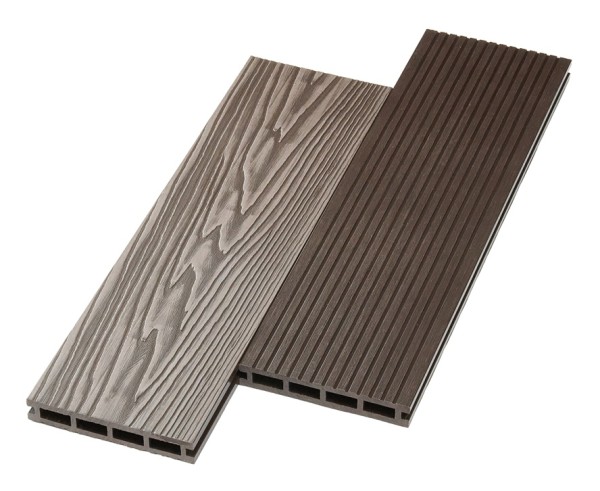 Террасная доска ДПК NanoWood двусторонняя New 3D тиснение + вельвет Венге купить в Выборге