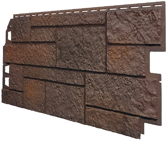 Фасадная панель VOX Sandstone (Сандстоун) темно коричневый купить в Выборге