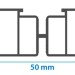 Лага алюминиевая KRONEX 50x25x3000 мм несущая купить в Выборге
