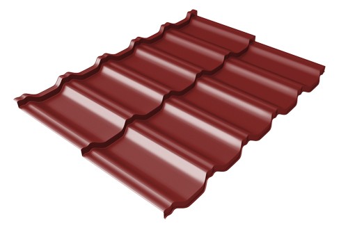 Металлочерепица модульная Квинта Uno Grand Line c 3D резом 0,5 Satin RAL 3011 коричнево-красный купить в Выборге