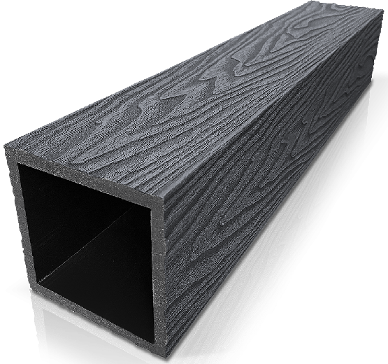 Столб ДПК 3D GardenParkett фактура дерева Графит купить в Выборге