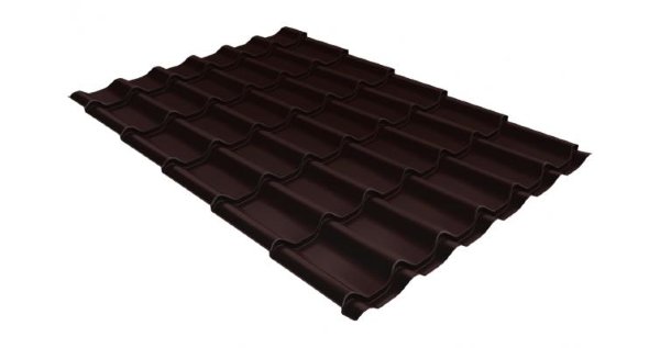 Металлочерепица классик 0,5 Satin RAL 8017 шоколад купить в Выборге
