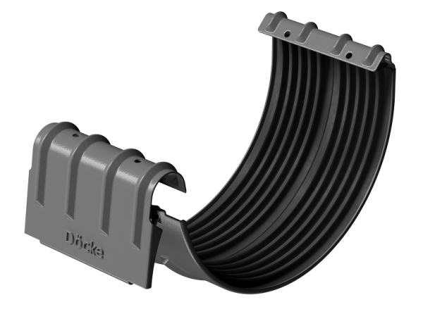 Соединитель желобов D125 Döcke STAL PREMIUM Графит, (RAL 7024) купить в Выборге