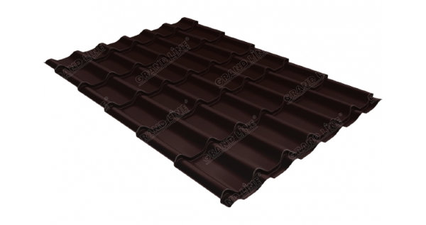 Металлочерепица классик GL 0,5 Quarzit RAL 8017 шоколад Metallic купить в Выборге