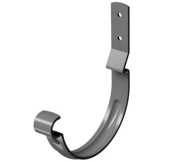 Карнизный крюк короткий (гнутый) D125 Döcke STAL PREMIUM Графит, (RAL 7024) купить в Выборге