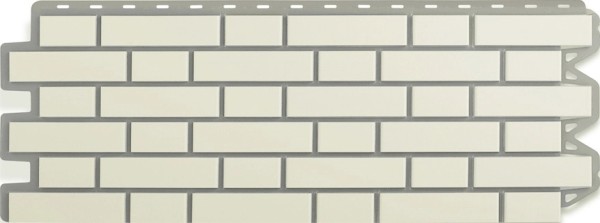 Фасадная панель Альта-Профиль, Кирпич Клинкерный, Белый купить в Выборге