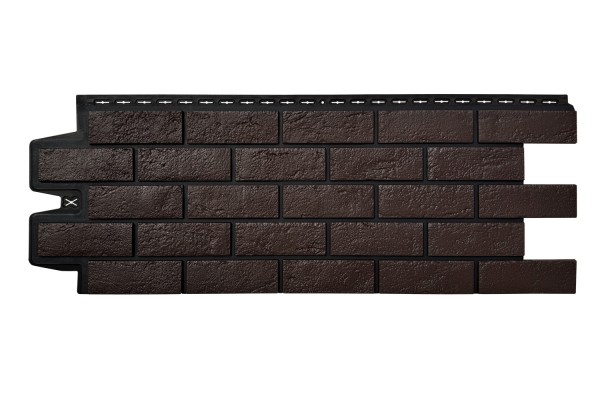 ФП Grand Line состаренный кирпич премиум Шоколадный (шов RAL 9005) купить в Выборге